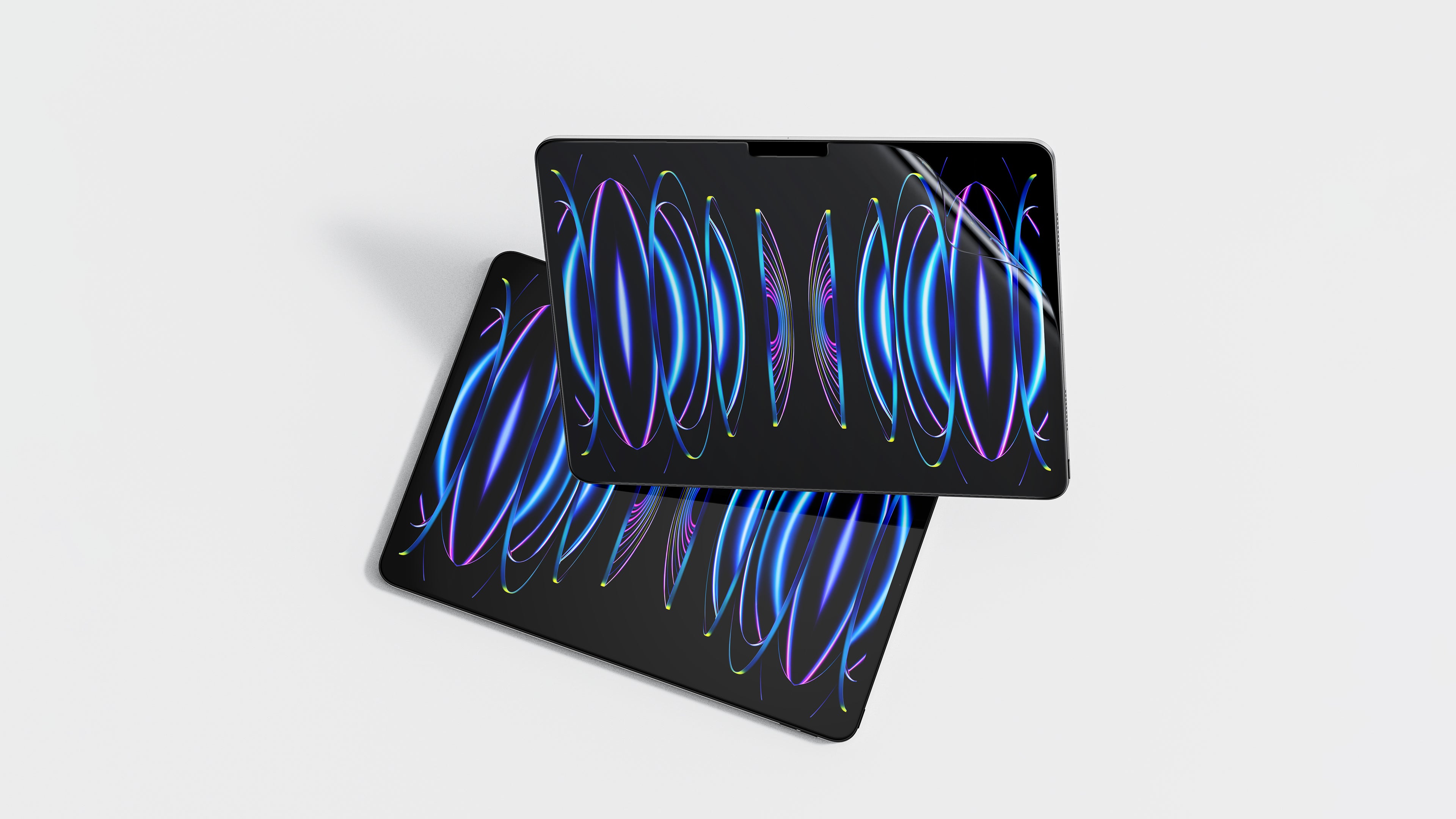 A stylish iPad case with built-in stands, showcasing both the front and back views. The case features a secure fit and multiple viewing angles, providing convenience and protection for your iPad.