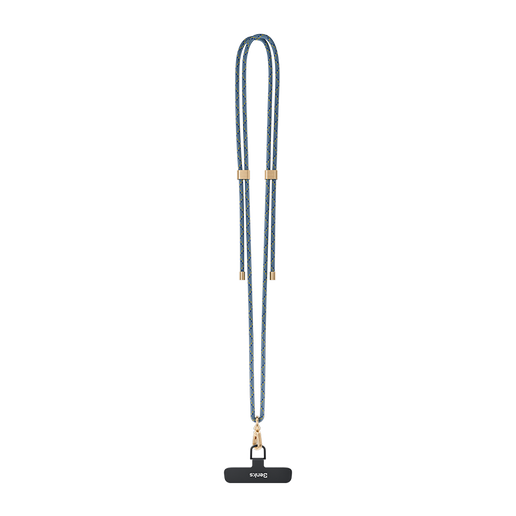 Benks braided cross-body phone strap, showcasing its strong materials and versatile carrying options as a cross-body or neck strap.