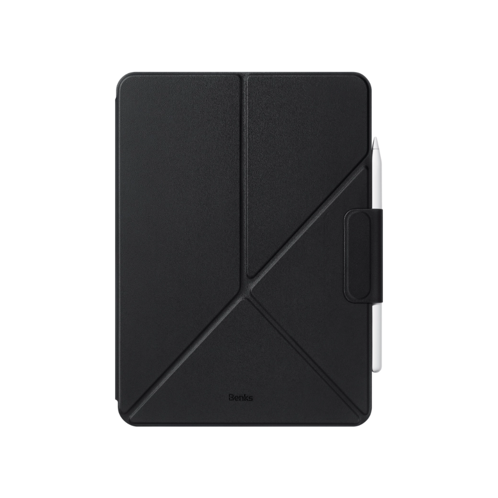 Urban Magnetic iPad Case with a sleek, modern design, featuring strong magnetic attachment and integrated stand for versatile viewing angles. Discover Benks' magnetic iPad Pro 2021 case for the 12.9