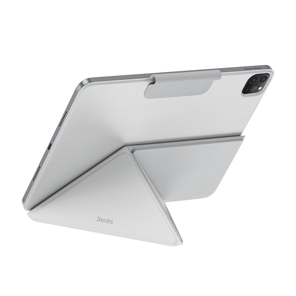 A versatile, lightweight folio with four standing angles for seamless transitions between portrait and landscape mode. Upgrade your iPad Pro 2021 with Benks' magnetic protective case for the 12.9