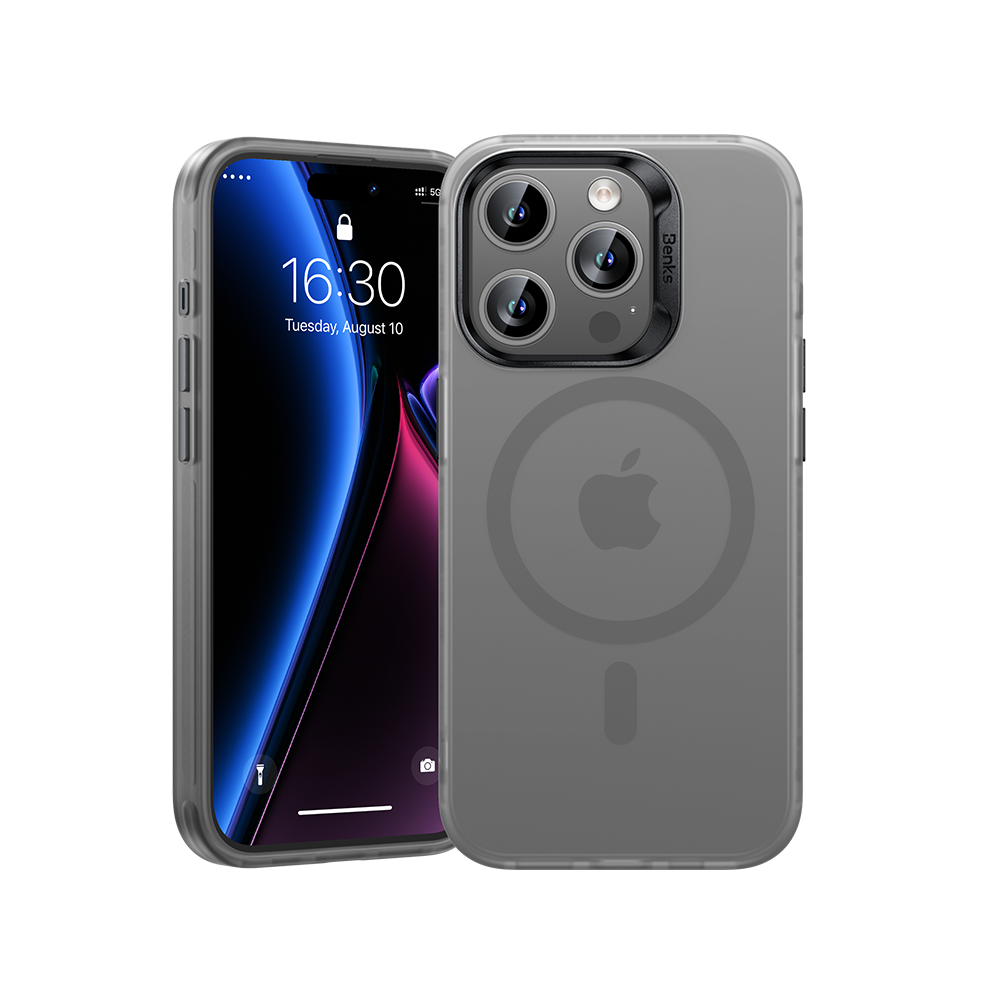 MagClap™ Lucid Armor Phone Case for iPhone 15 Pro Max, offering invisible, non-yellowing protection with a breathable design, MagSafe compatibility, and wireless charging support.